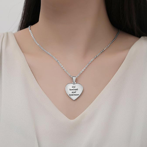 Heart Urn Necklaces for Ashes Stainless Steel Memorial Keepsake Cremation Jewelry - Loved <strong>Beyond</strong> Words Missed <strong>Beyond</strong> Measure