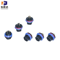 Connecteur circulaire en plastique étanche IP67 M16 2-5 broches Prise mâle/femelle électrique