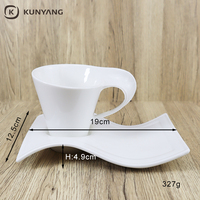 Tasse et Soucoupe à Café en Céramique Nordique Unique Personnalisée Prix Usine, Tasses à Café Élégantes en Céramique