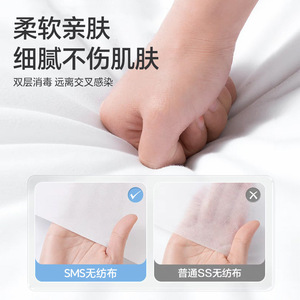 Disposable Sheet Pillowcase Duvet Cover <b>Set</b> Cartoon Pattern Travel Hotel <b>Bedding</b> Non Woven Fabric Folding Mat - Product Image 3