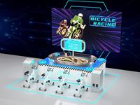 Machine de jeu interactive de course cycliste à monnayeur pour parc d'attractions et salle d'arcade, simulateur de vélo, version anglaise