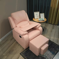 Fauteuil de massage multifonctionnel de luxe abordable, fauteuil inclinable manuel, adapté pour le nail art, les tatouages, les soins des pieds et les bains de pieds