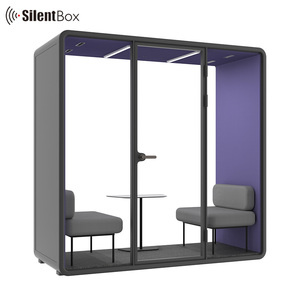Venta caliente Acoustic Silent Work Pod Office Meeting Pods Cabina <span class=keywords><strong>de</strong></span> reunión insonorizada para 2 personas con acristalamiento laminado - Product Image 4