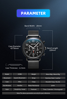 Montre chronographe à quartz pour homme, bracelet en cuir, minimaliste, vintage, sport, décontractée, étanche, lumineuse, avec affichage de la date, multi-cadrans