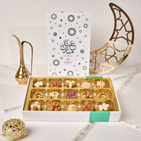 Boîte-cadeau de gâteries méditerranéennes décadentes personnalisées à 3 couches pour les desserts de l'Aïd Moubarak Boîtes de dattes en papier pour l'appréciation et les félicitations