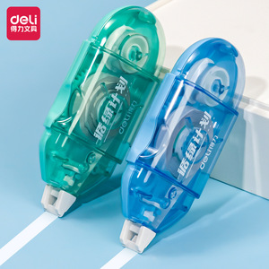 Deli Correction Tape 8m Portable Mini For Student Office Use Plastic Casing Random Color - Product Image 1