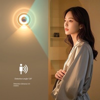 Lampe murale intelligente à LED avec télécommande et capteur de mouvement pour chambre à coucher, veilleuse rechargeable