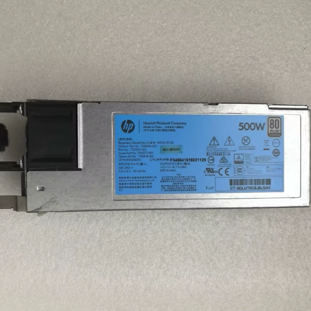 720478-B21 723595-1001 500W Flex Slot Platinum Hot Plug Power Supply 754377-001 for Dl360 DL380/388 Ml350 Gen9 G10 PSU