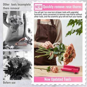 Removedor de espinas de rosas, limpiador de tallo de rosas de plástico, herramienta Dethorner de rosas, herramienta removedora de hojas de rosas para tienda de flores en casa - Product Image 3