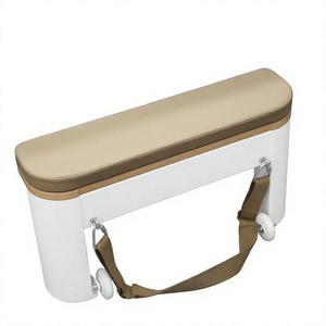 Pédale de Pilates souple en bois et cuir, accessoire pour studio et entraînement à domicile - Product Image 4
