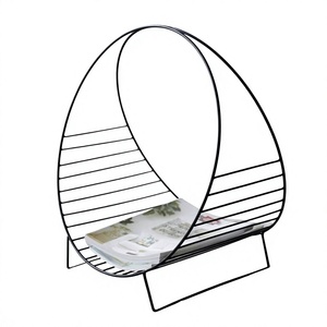 Porte-revues en laiton Amson, design moderne, pour la maison, le bureau, la bibliothèque, support en fil métallique, rangement pour salon, organiseur de livres et de dossiers - Product Image 1