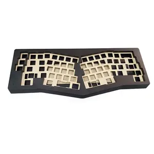 Polycarbonate Keyboard Bakeneko Tenshi Factory Custom Cnc Mechanical Keyboard Frosted Polycarbonate Keyboard Case Aluminum Keycaps Tray Machining