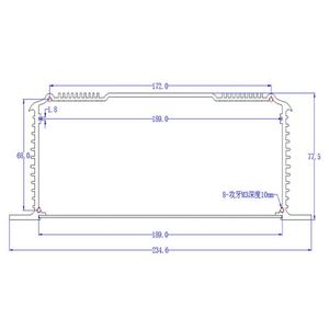 EBM Aluminum Alloy Extrusion <b>Enclosure</b> Instrument Case Customization Wall Mount Metal Split Electric Amplifier Housing IP54 - Product Image 3