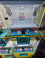 Machine à griffes LED multi-stations à monnayeur, jeu de pêche de poupées pour arcade commerciale, idéal pour les centres commerciaux et le divertissement familial