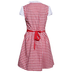 Costume de serveuse de <span class=keywords><strong>bar</strong></span> à l'écosaisse écossaise rouge pour femmes, pour fête à thème, festival de la bière allemand, cosplay de serveuse de bière <span class=keywords><strong>TRAD</strong></span>-006 - Product Image 3