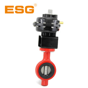 Válvula de mariposa neumática ESG serie 300 para uso con agua y vapor con sello EPDM y cuerpo HT200 - Product Image 4