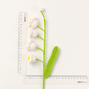 Flores artificiales 4 cabezas <span class=keywords><strong>Campanula</strong></span> colorido hecho a mano ganchillo flor ramo ganchillo simulación flor para decoración del hogar regalo - Product Image 2