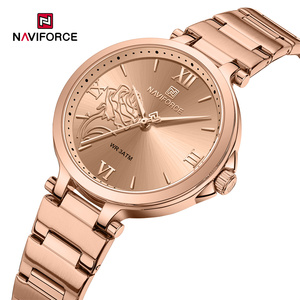 NAVIFORCE 5060レディースラグジュアリーウォッチカスタムロゴプライベートラベル女性腕時計 - Product Image 3