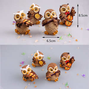 Tùy Chỉnh Nhựa Thủ Công Trang Chủ Bảng Trang Trí Cú Trang Trí Vẽ Tay <span class=keywords><strong>3D</strong></span> Owl Ban Nhạc Điêu Khắc - Product Image 5