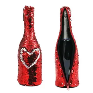 Custom Logo Printing Insulated Cooler Bag Neoprene Insulated Waterproof Champagne Wine Bottle Cooler Bag