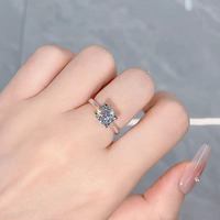 Bagues de fiançailles classiques en platine Pt950 avec diamant de laboratoire, motif tête de taureau, essentielles pour les mariages, polyvalentes et élégantes, pour femmes