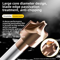 Fraise à 4 dents en acier au tungstène à 75 degrés, revêtement nano, pour formage d'angle d'arc et de biseau inversé