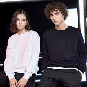 Sweat-shirt unisexe en coton de haute qualité, surdimensionné, taille plus, sweat-shirt à col rond pour femme, sweat-shirt pour homme, broderie personnalisée - Product Image 3