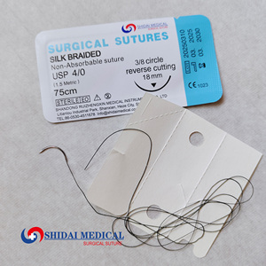 Fil de <span class=keywords><strong>suture</strong></span> chirurgical en soie <span class=keywords><strong>non</strong></span> résorbable, aiguille, fil médical en <span class=keywords><strong>nylon</strong></span>, sutures chirurgicales - Product Image 3