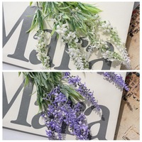 Vente en gros de fleurs artificielles en lavande, bouquet de fleurs artificielles pour l'arrangement floral, décoration de mariage, décoration de table à domicile