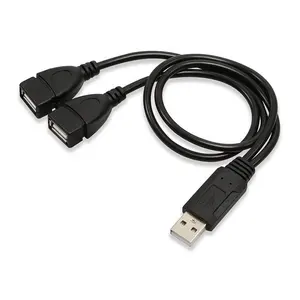 1 Male USB A To 2 Female USB 2.0 Y Splitter Extension Cable