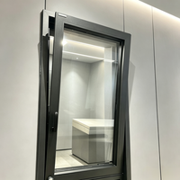 Fenêtre en aluminium moderne, isolée, à double vitrage, insonorisée, anti-ouragan, inclinable et pivotante, design minimaliste, à persiennes, économe en énergie