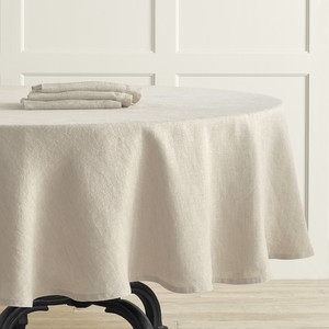 OEM chinois <span class=keywords><strong>Lavé</strong></span> 100% <span class=keywords><strong>lin</strong></span> <span class=keywords><strong>Nappe</strong></span> <span class=keywords><strong>Ronde</strong></span> Pour La Fête - Product Image 3