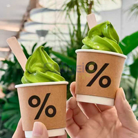 Mini gobelet en papier kraft de forme unique personnalisable jetable pour la dégustation de café et de crème glacée à usage commercial