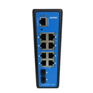 95W Poort Giga Beheerd Industriële Poe Switch Rail-Type Installatie 90W/Poort 1000M Beheerd Industriële netwerk Switch