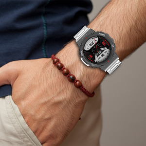 Bracelet en métal pour Huami <span class=keywords><strong>Amazfit</strong></span> <span class=keywords><strong>T</strong></span>-Rex2, connecteur en métal pour Huami Watch <span class=keywords><strong>T</strong></span>-Rex2, remplacement de bracelet de montre en acier inoxydable - Product Image 6