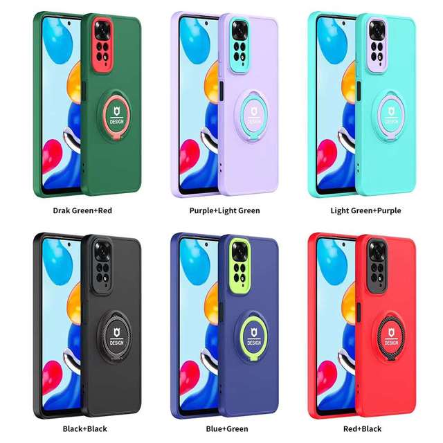 Factory Cheaper Price Hawkeye Design TPU+PC Shockproof Ring Holder Phone Case For Redmi Note 11 Pro 2022 4G/5G