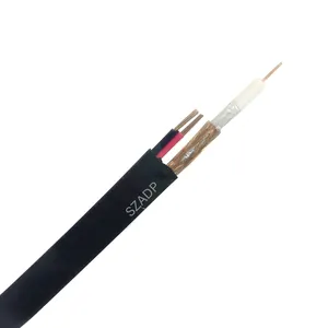 Máquina de tira de Cable Coaxial CCTV, línea de producción Rg59 + 2c, Cables de cámara Rg59, Cable Coaxial con potencia