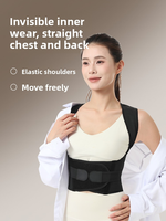 Correcteur de posture dorsal réglable, ceinture de soutien pour les épaules, orthèse dorsale, coussinets de soutien pour les épaules