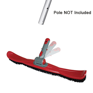 <span class=keywords><strong>Brosse</strong></span> de <span class=keywords><strong>piscine</strong></span> flexible incurvée de 20 pouces avec poignée rotative, bouton facile, poils en nylon robustes pour le nettoyage des murs de piscines - Product Image 5