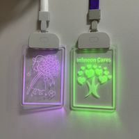 Joylit Glowing Acryl LED Leuchten Namensschild Abzeichen Benutzer definierte LED blinkende Acryl Namensschild für Bar Ausstellungs veranstaltungen