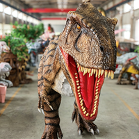 Modèle de dinosaure Giganotosaurus géant électrique avec texture de peau réaliste pour la décoration des aires de jeux extérieures