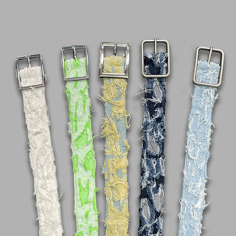 DiZNEW Factory Manufactures Wholesale Customizable Logo Denim Belts For Men High Quality Men's Belts