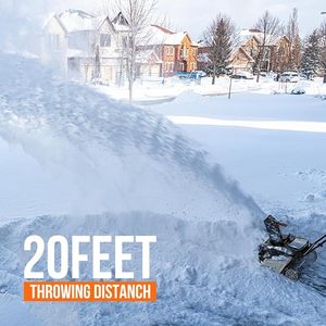 Souffleuse à neige à batterie au lithium de 12 pouces, machine à déneiger manuelle, moteur sans balais tout en cuivre résistant à la chaleur - Product Image 3