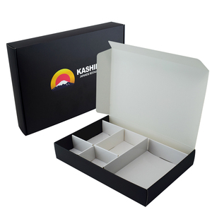 Caja de Bento de Sushi Negra Biodegradable con Logotipo Personalizado, Caja de Postres de Grado Alimenticio, Caja Japonesa para Mojar con Separadores - Product Image 5