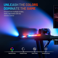 Bureau de jeu LED RGB en forme de Z à prix abordable du Vietnam, ensemble table de bureau gamer avec porte-gobelet, plateau de 1,5 cm d'épaisseur, vente chaude