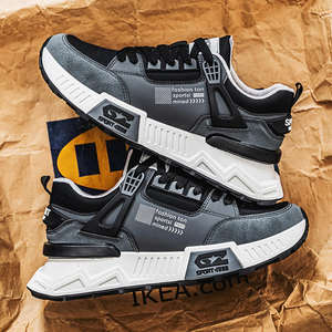 New trendy low-top spring and autumn men's walking style shoes versatile and slip-resistant casual thick <b>sole</b> sports shoes - Product Image 6