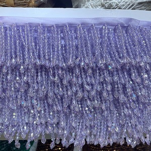 May ren Ribbon vải thủy tinh đính cườm ren TRIM, DIY Rèm phụ kiện may mặc pha lê bicone đính cườm rìa TRIM - Product Image 6