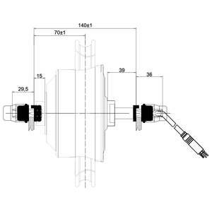 <span class=keywords><strong>Motor</strong></span> de <span class=keywords><strong>Bicicleta</strong></span> Eléctrico con Cubo de Engranajes Sin Escobillas de Aleación de Magnesio de 26 Pulgadas, 36V/48V 250W - Product Image 3