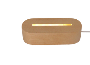 ที่กำหนดเองไม้บีช Led ฐาน Lampara 3D ฐานคืนอะคริลิฐานแสงสำหรับต<span class=keywords><strong>ก</strong></span>แต่งห้องนอน - Product Image 6