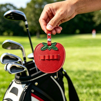 Porte-tee de golf en cuir PU RR, accessoires de golf d'extérieur, pochette créative pour tee de golf, organisateur de tees, cadeaux pour golfeurs